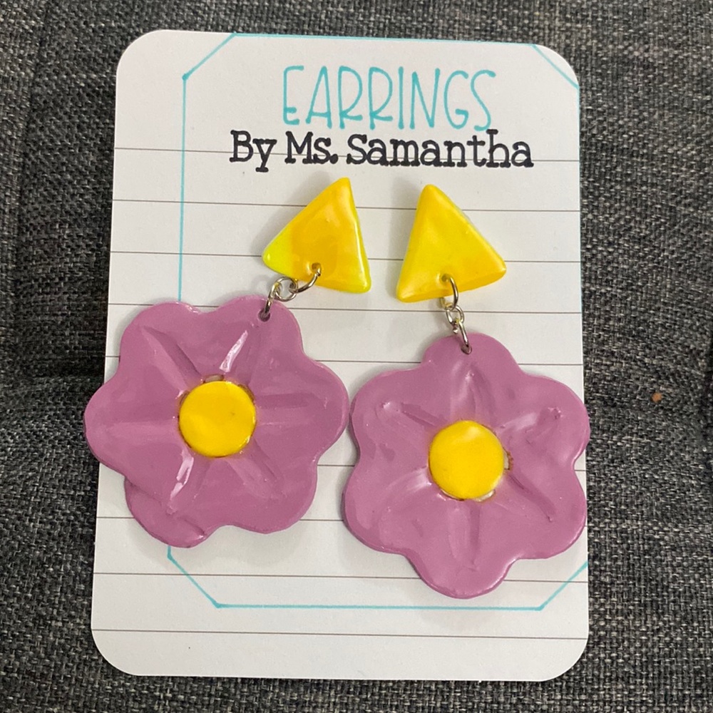 Clay Earrings -FLOWERS
